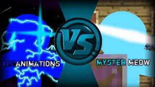 BATALHA DE YOUTUBERS Xb4animations VS Myster Meow (AKAT GAMER) Animação FlipaClip