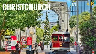 Christchurch New Zealand Walking Tour 2024 4K | City Centre | Cashel St | Avon River | Riverside Mkt