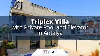 Triplex Villa with Private Pool and Elevator in Antalya | Antalya Homes ®