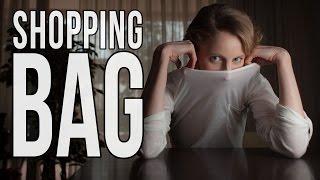 Portrait photography lighting using a shopping bag as a light modifier