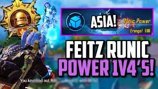 FEITZ 1V4 ASIA SERVER CLUTCHES ON RUNIC POWER! | PUBG Mobile