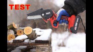 Mini pilarka akumulatorowa  Mensela CS-L1 - TEST - Review mini chainsaw cordless