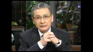 ニュースステーション最終回　久米宏がビールを飲むシーン　2004.03.26