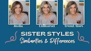 SISTER STYLES | Differences and Similarities: Stella, Unfiltered and Trend Alert | Short Wavy Wigs