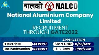 Job @ NALCO / (GETs) Graduate Engineer Trainees through GATE 2022