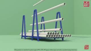 Pipe storage racks, pipe stacking racks, PVC pipe racks, plastic pipe racks