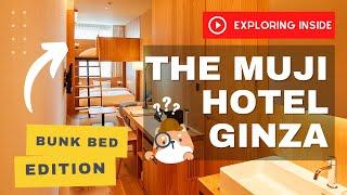 Investigation of THE MUJI HOTEL GINZA - Bunk Bed Mini Library Type Room Full Tour 2022