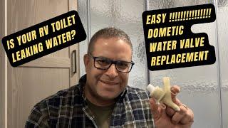 Dometic toilet water flush valve replacement. #rvlife #werv #rockwood #rvliving #camping