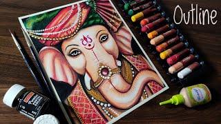 Ganpati Drawing Easy Step by Step | Ganesh Drawing | Vinayakudu drawing | Vinayaka Drawing