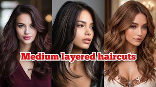 Medium layered hairstyles and cutting ideas for women's fashion