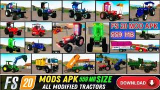 Fs 20 all indian tractor mod download || Karan Badshah GT fs20