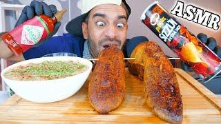 اصوات الاكل الحقيقية - لسان بقرة ولسان ثور عملاقين ASMR Eating Sounds - Giant Beef Tongues