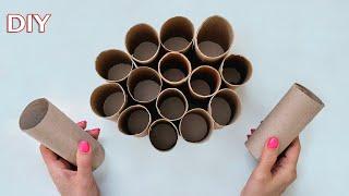 Look What I Did with Paper Rolls Easy Recycling Craft for Home Decoration️