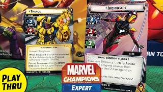 IRONHEART vs Expert THANOS in a Marvel Champions Solo Playthrough