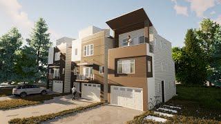 3 & 4 Storey Townhome Walkthrough Project, Texas, U.S.A