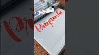 Calligraphy/ brush pen calligraphy/ name request/ alphabet lettering/ daily art @artbyvincy