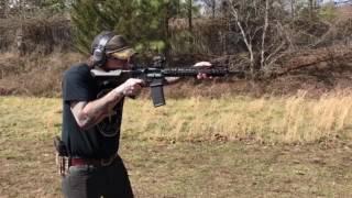 Iain shooting KAC SR-15 E3 Carbine sbr 