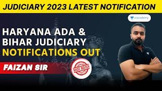 New Judiciary 2023 Vacancies Updates |Bihar Judicial Services |Haryana ADA Exams| Faizan sir