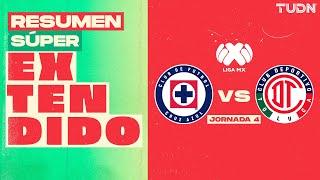 RESUMEN SÚPER EXTENDIDO | Cruz Azul vs Toluca | Liga Mx -Apertura 2024 - J4 | TUDN