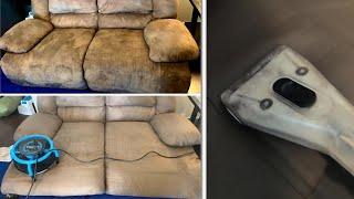 What does a professional couch cleaning look like? Our process for great results! #clean #howto