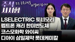 LSELECTRIC 토니모리 펩트론 캐리 한미반도체 코스모화학 와이씨 디아이 삼일제약 롯데케미칼 | 주태영의 주식 사서함 (20250412)