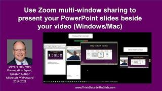 Use Zoom multi-window sharing to present your PowerPoint slides beside your video (Windows/Mac)