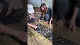 So much joy in one day! ECOPRINTING LEATHER #eco #ecoprint #diy #workshop #art #painting #nature