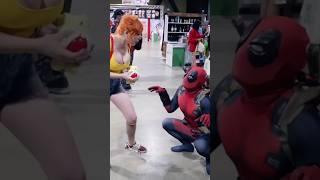 Deadpool funny#shorts #cosplay #misty #mistyvsserena #deadpool #deadpoolcosplay #spiderman #comiccon