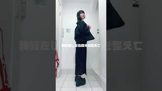 母上の赤黒紗袷としまむらワンピのハーネスコーデ️赤黒好きは遺伝だったらしい笑 #kimono #fashion #ootd #着物