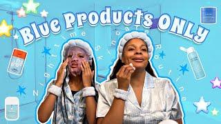 THE BEST NIGHTTIME SKINCARE ROUTINE ‍️  - Blue Products only  (secret for clear skin)