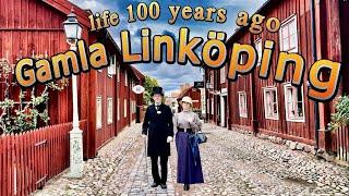 How People Lived 100 Years Ago || Gamla Linköping || Black and White Film Noir || Linköping