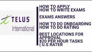 $20/hr Remotely | Telus International US Rater Position: How To Apply, Write Exams & How To Rate