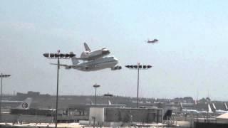 Space Shuttle Endeavour Low Pass Over LAX