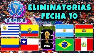 Calendario Fecha 10 Eliminatorias Sudamericana | Mundial 2026