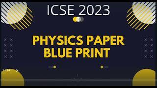 icse 2023 physics paper blue print | Weightage of physics paper icse class 10 2023 | icse 2023