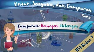 Campuran (Konsep,Campuran Homogen dan Campuran Heterogen) 2021|Materi IPA SMP Kelas 7|