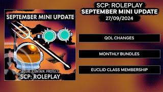 SCP: Roleplay | September Mini Update