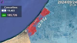 Israel-Hamas War: Every Day to 2025 Mapped using Google Earth