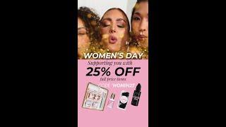 One V Salon Pro International Women's Day sale 25% off full priced lash brow supplies