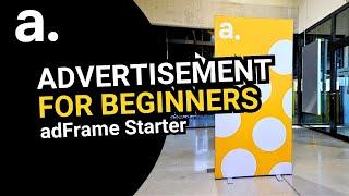 adFrame Starter textile frame - advertising for the start.