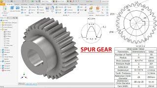 Spur Gear in Autodesk Inventor 2024