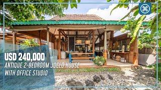 Antique 2-Bedroom Joglo House with Office Studio in Batu Bolong, Bali