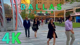 Dallas ATT Discovery Center Walk, Texas 4K - UHD