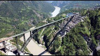 Overarch deck of Chenab Railway Bridge in Reasi completed with golden joint