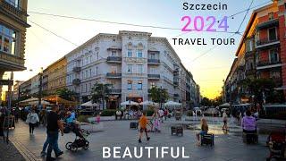 Szczecin Center FULL TOUR 4K Poland  MOST BEAUTIFUL CITY (Szczecin Glowna)