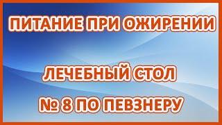 Питание при ожирении. Лечебный стол 8 по Певзнеру.