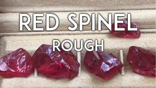 Exceptional collection of RED SPINEL ROUGH Mahenge by Yavorskyy