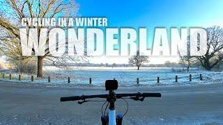 CYCLING in a WINTER WONDERLAND