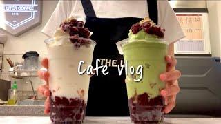 (Eng)‍️Would you like a cup of red bean bingsu?‍️ / cafe vlog