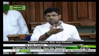 Dushyant Chautala in LokSabha = Demand of Joint Parliamentary Committee on Control on Pharma Prices.